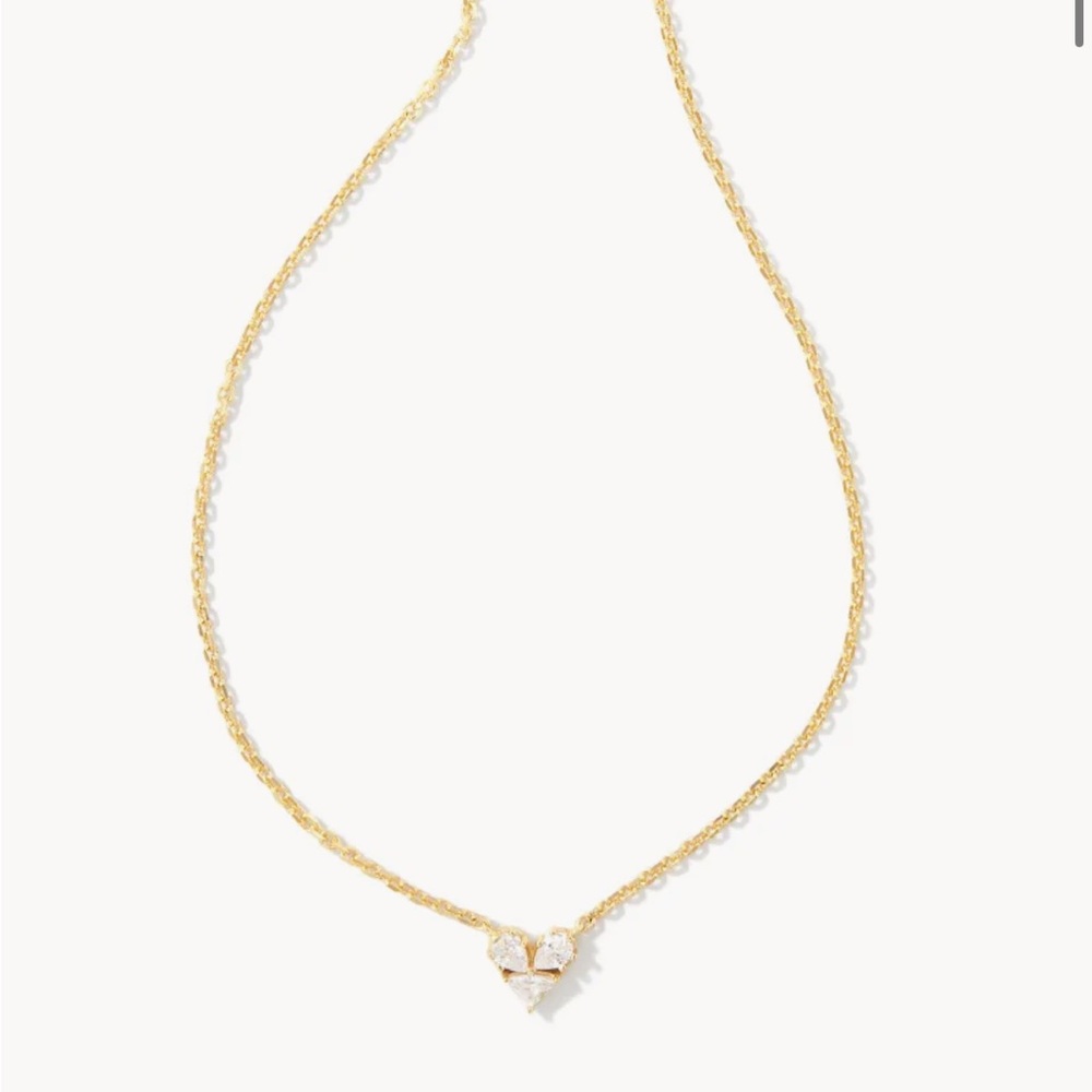 Kendra Scott Katy Gold Heart Short Pendant Necklace
